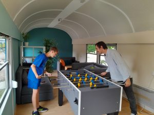 Neuer Tischkicker für die Eisenbahnwaggons (gemeinsam mit dem FöV des EWG)